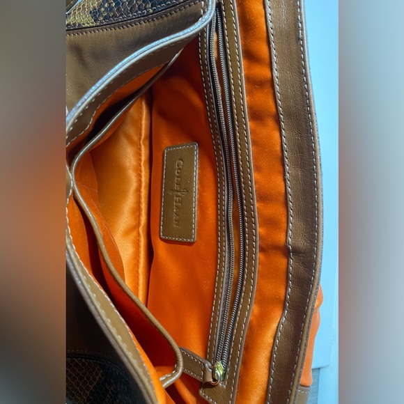 Cole Haan Brown leather big purse with long strap - Picture 7 of 8